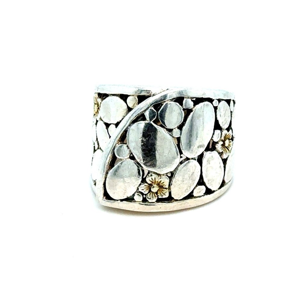925 FlowerDot Band Ring